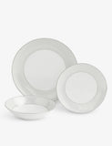 Wedgwood Gio Platinum 12-piece bone china dinner set, imported from the UK