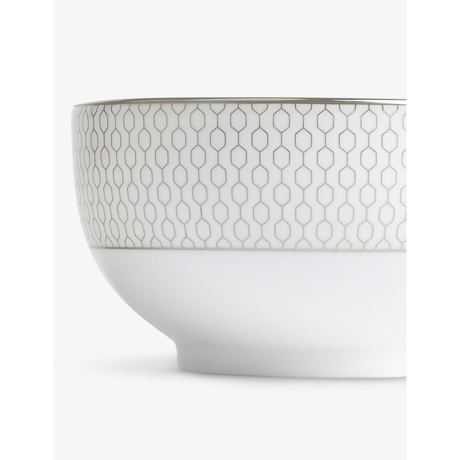 Wedgwood Gio Platinum bone-china bowl 11cm (British brand)