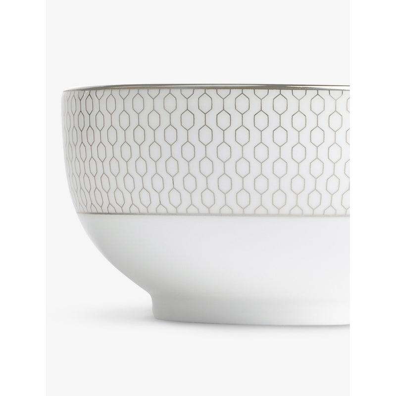Wedgwood Gio Platinum bone-china bowl 11cm (British brand)