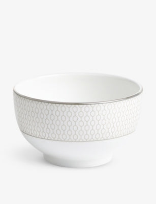 Wedgwood Gio Platinum bone-china bowl 11cm (British brand)
