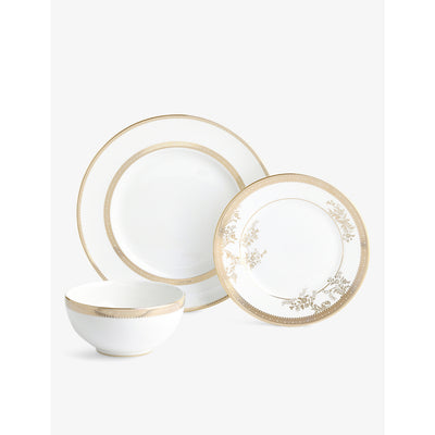 selfridges Wedgwood x Vera Wang Lace Gold 12-Piece Bone China Dining Set- Buy online at McGrocer