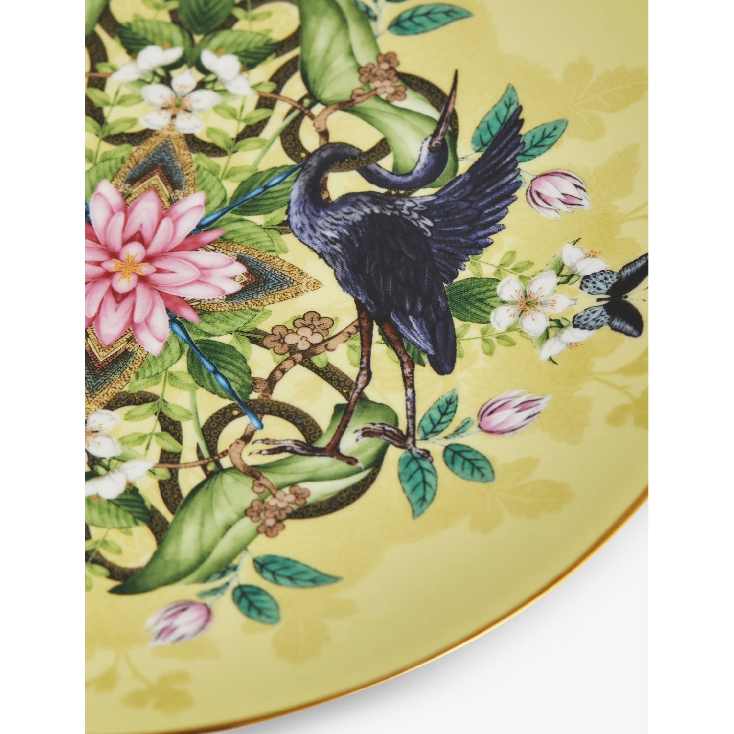 Wedgwood bone china plate Waterlily kaleidoscopic print 20cm (British brand)