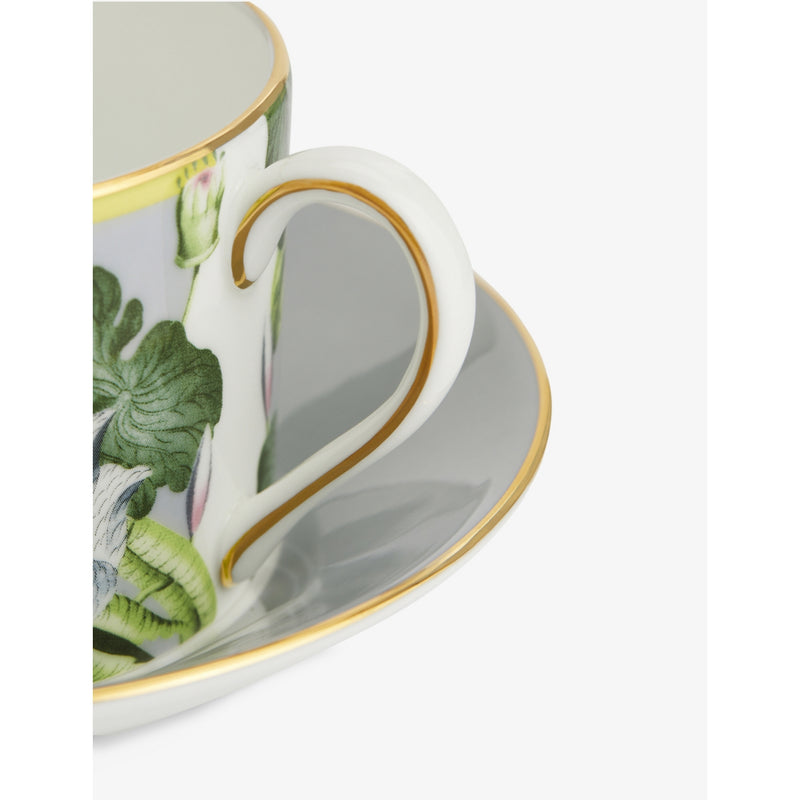 Wedgwood Waterlily teacup and saucer fine bone china 180ml (British brand)