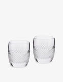 Wedgwood crystal tumbler set of two with diamond mosaic 260ml (British brand)