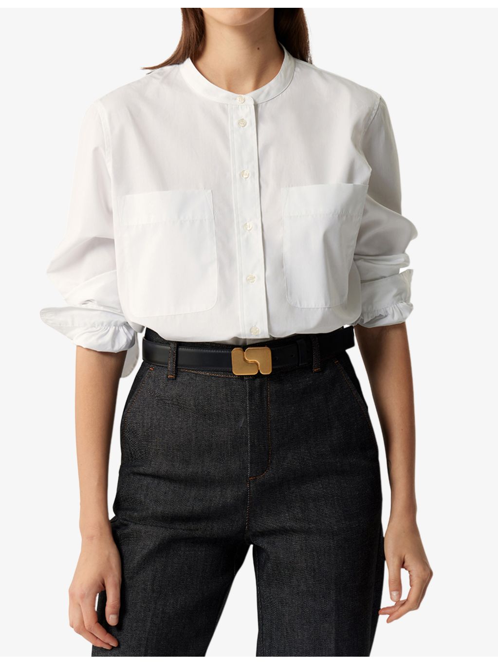 Soeur Ninon logo-buckle leather belt, imported from the UK