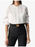 Soeur Ninon logo-buckle leather belt, imported from the UK