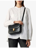 Soeur cross-body bag leather maxi, gold hardware (British brand)