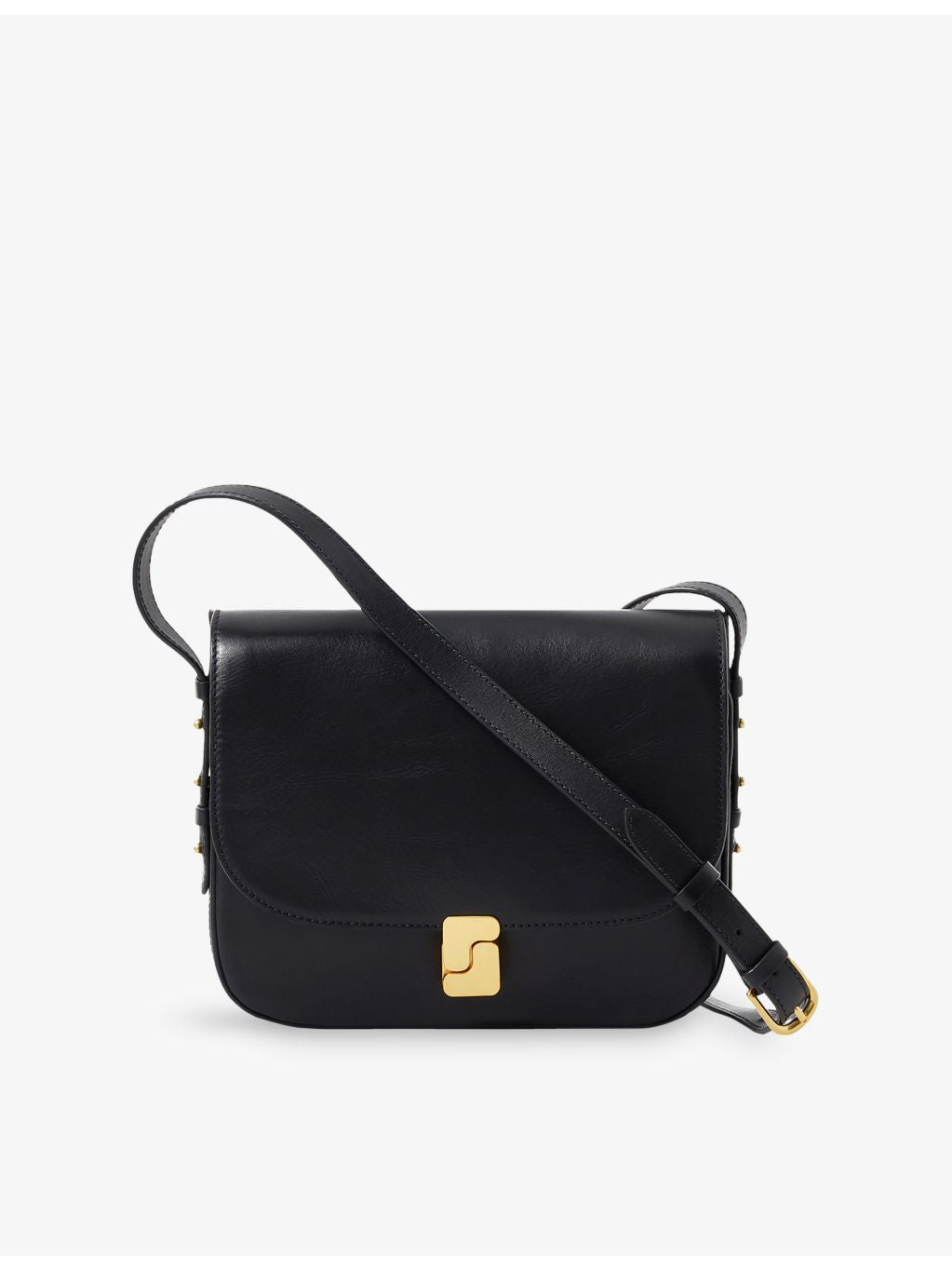 Soeur cross-body bag leather maxi, gold hardware (British brand)