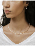 Monica Vinader Mini Nugget gold-plated faux-pearl necklace - British product