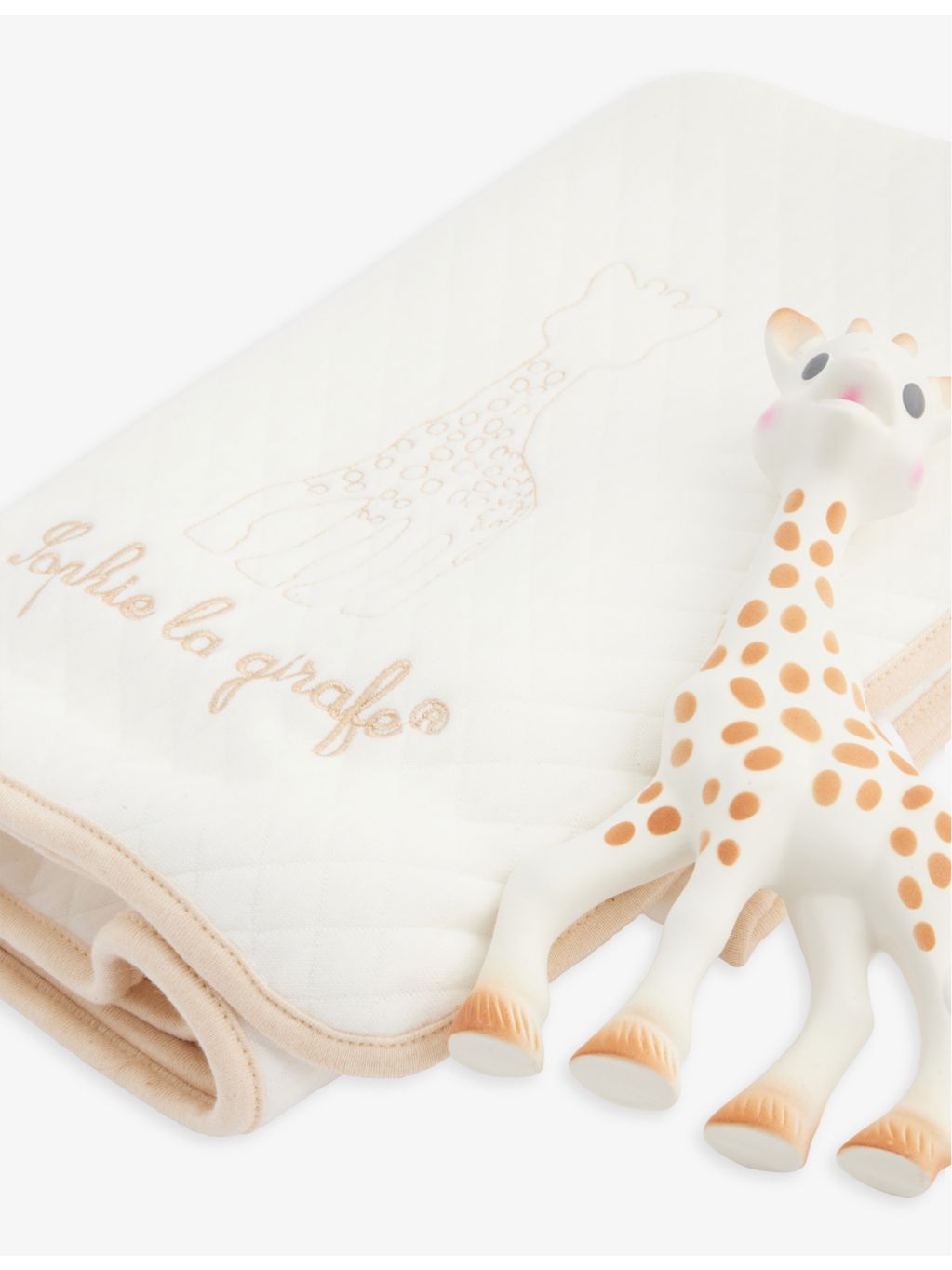 So Pure cotton baby gift set with Sophie La Girafe - British product