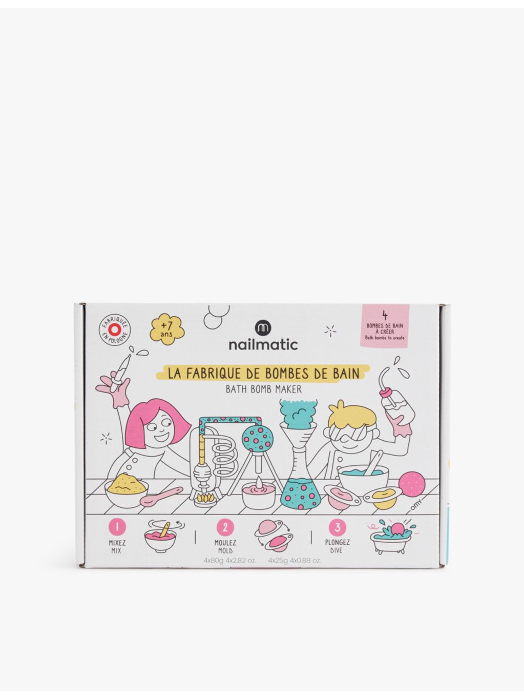 Nailmatic bath bomb maker DIY kit with moulds (British brand)