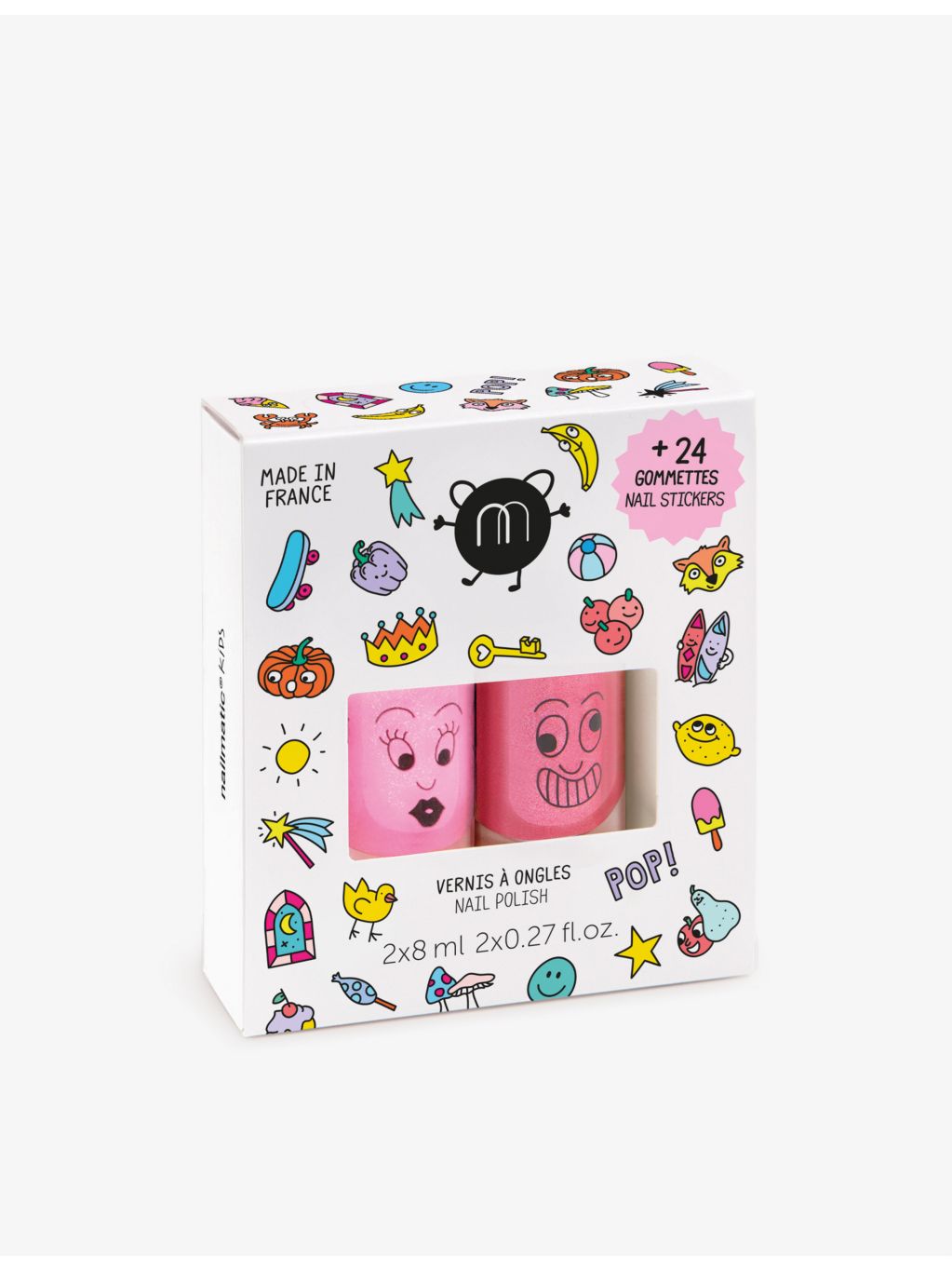 Nailmatic POP nail polish and sticker set, imported from the UK