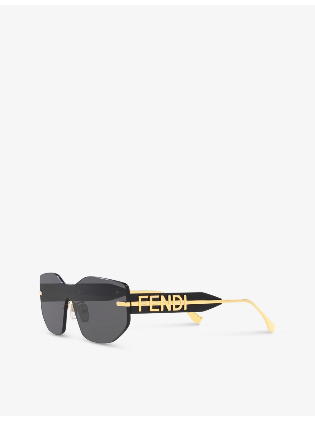 Fendi rectangle-frame tinted metal sunglasses FE40066U (British brand)