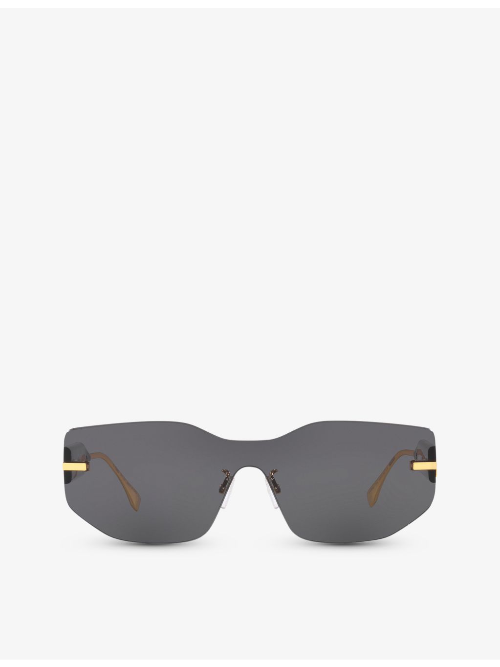 Fendi rectangle-frame tinted metal sunglasses FE40066U (British brand)