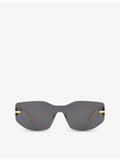 Fendi rectangle-frame tinted metal sunglasses FE40066U (British brand)