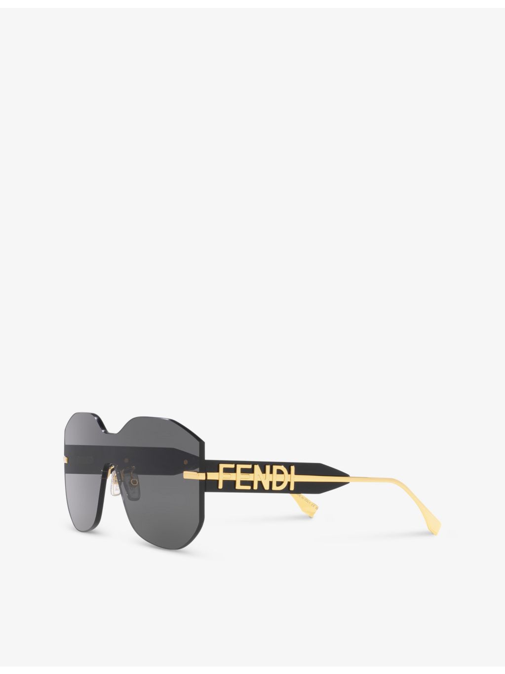 Fendi metal rectangle-frame tinted-lens sunglasses FE40067U, imported from the UK
