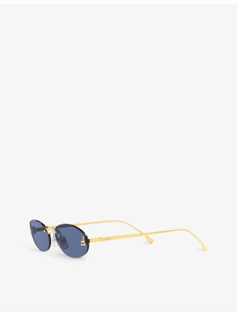Fendi oval metal sunglasses FE4075US, imported from the UK