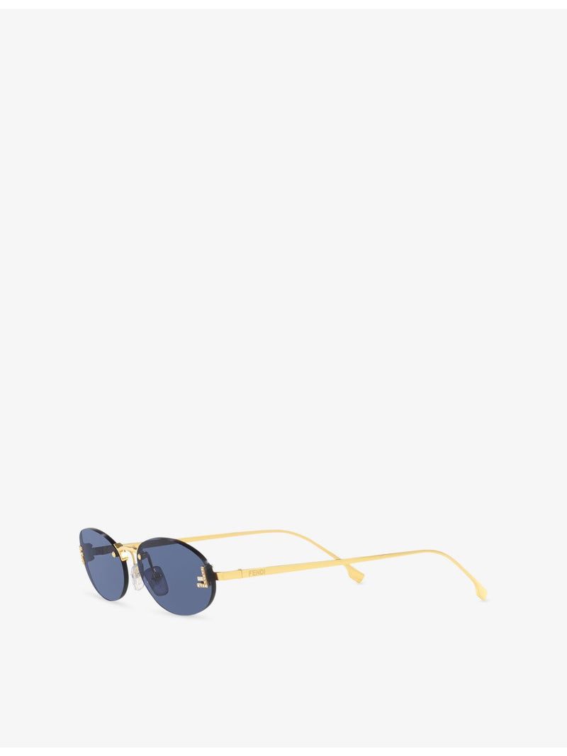 Fendi oval metal sunglasses FE4075US, imported from the UK