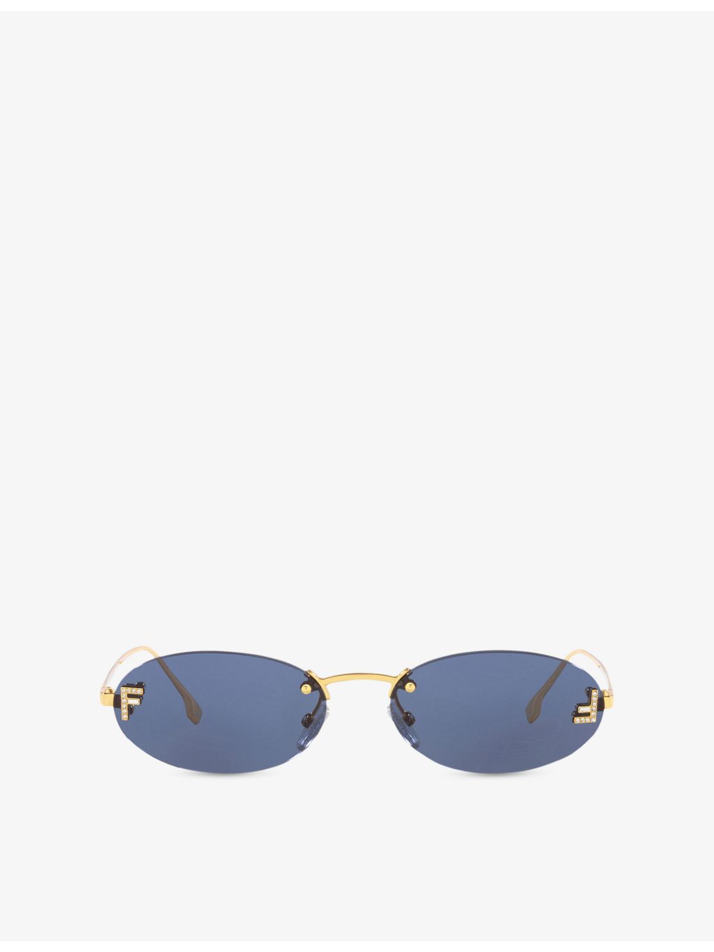 Fendi oval metal sunglasses FE4075US, imported from the UK