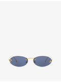 Fendi oval metal sunglasses FE4075US, imported from the UK