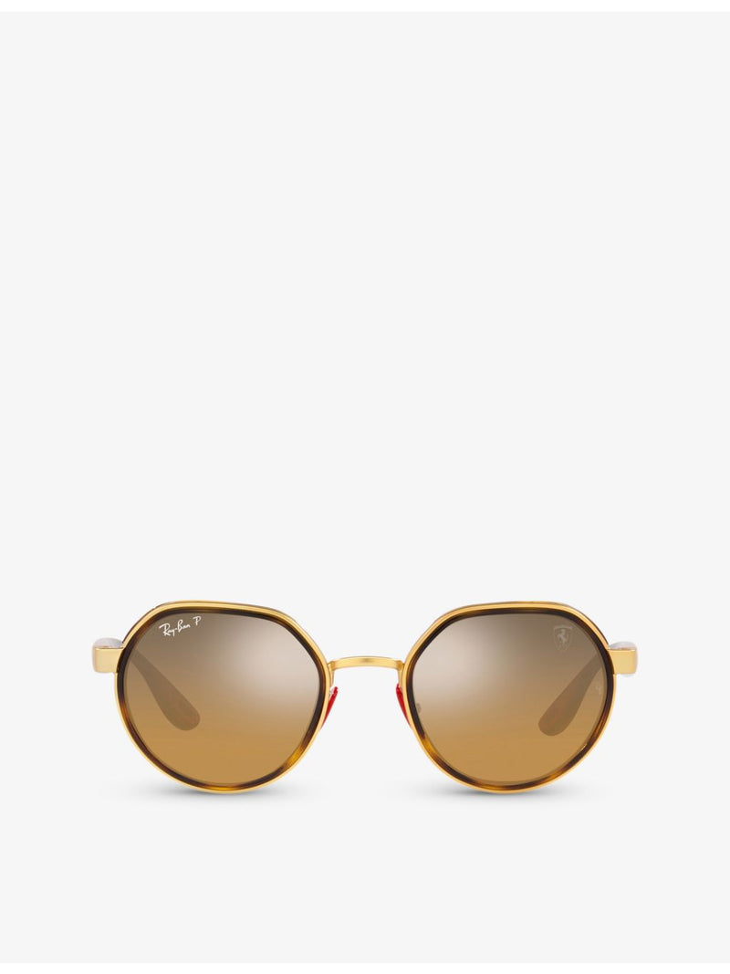 Ray-Ban Scuderia Ferrari irregular-frame metal sunglasses 60mm - British product