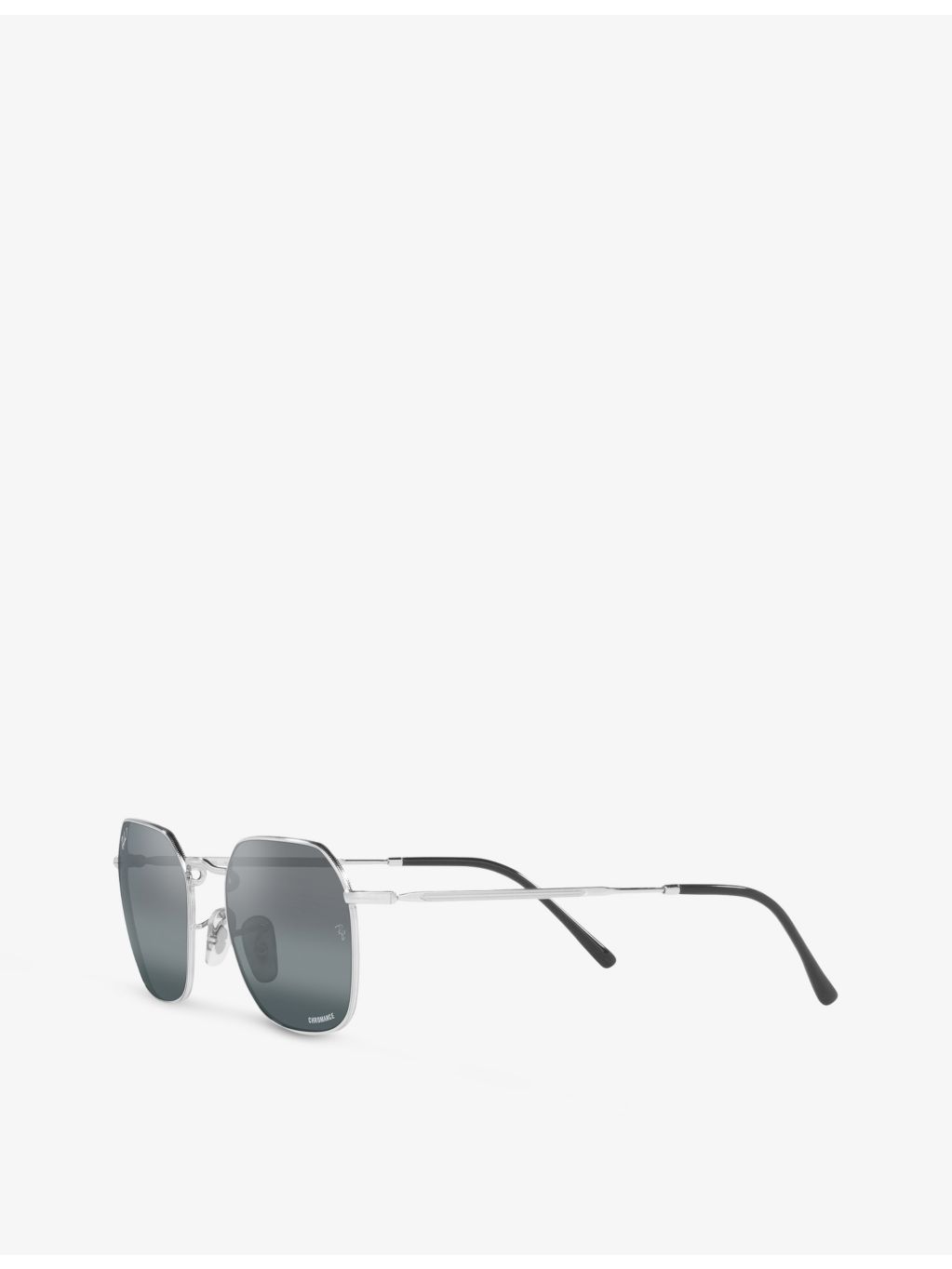 Ray-Ban RB3694 sunglasses with polished silver metal frame, imported from the UK