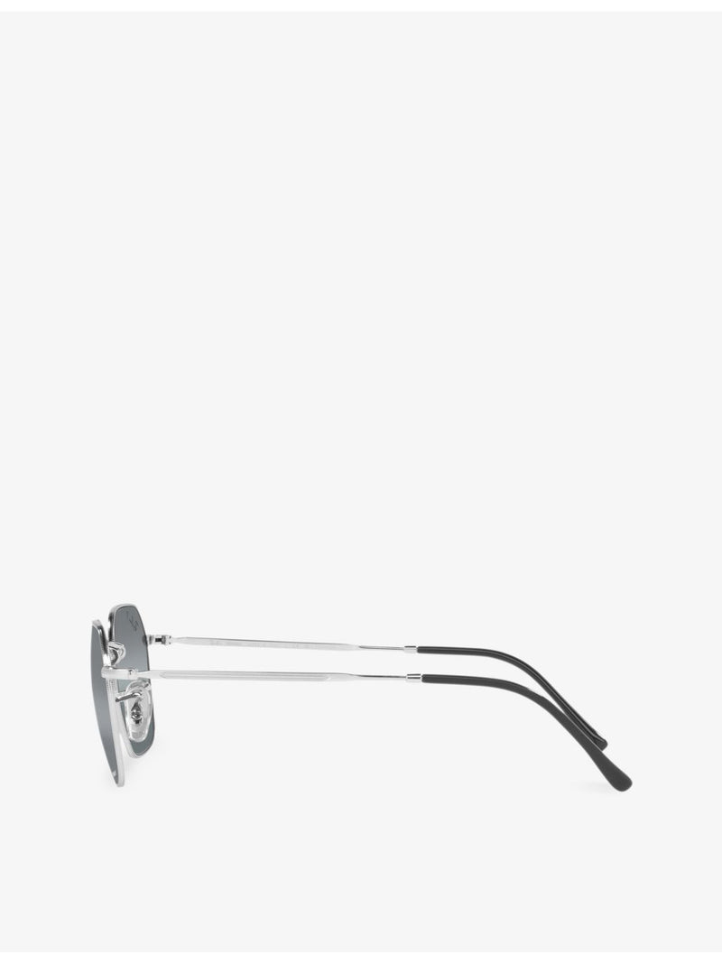 Ray-Ban RB3694 sunglasses with polished silver metal frame, imported from the UK
