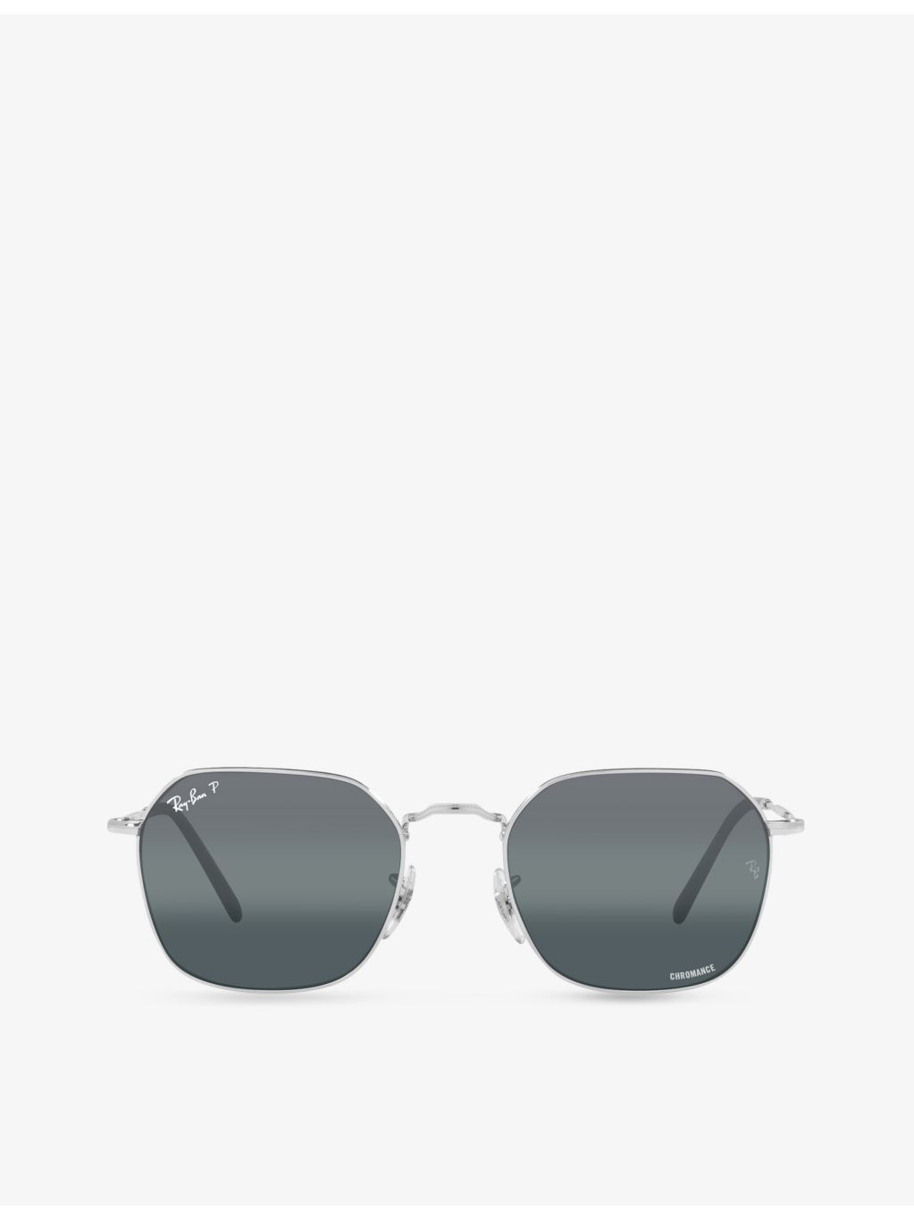 Ray-Ban RB3694 sunglasses with polished silver metal frame, imported from the UK