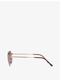 Ray-Ban RB3694 Jim hexagonal metal sunglasses, imported from the UK