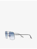 Ray-Ban RB3699 polarised polished-metal sunglasses (British brand)