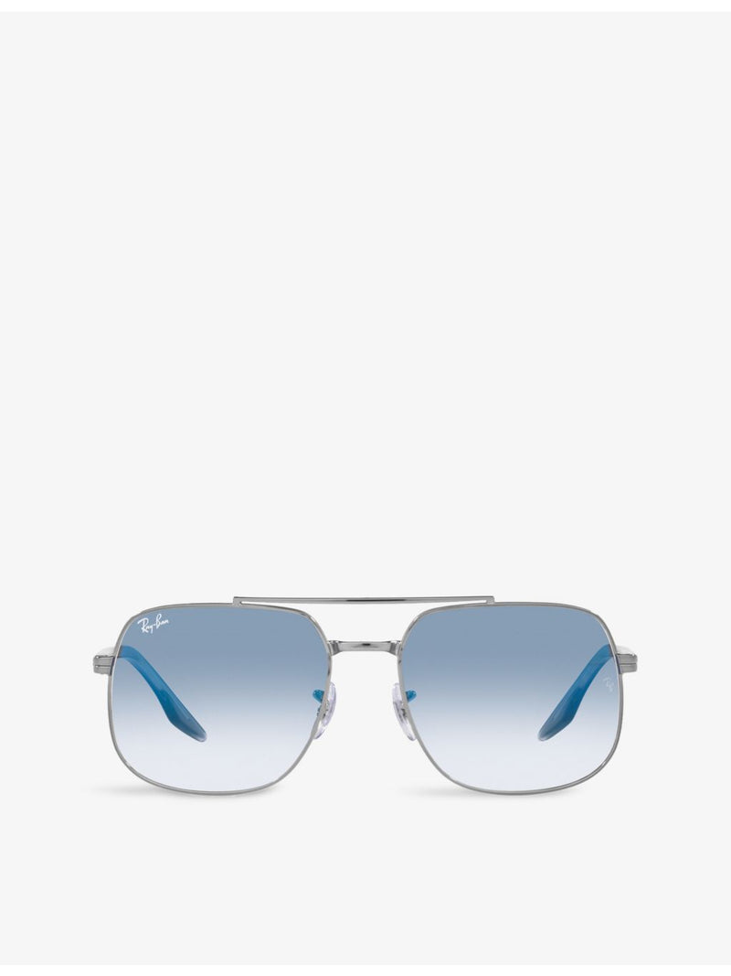 Ray-Ban RB3699 polarised polished-metal sunglasses (British brand)
