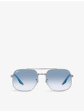 Ray-Ban RB3699 polarised polished-metal sunglasses (British brand)