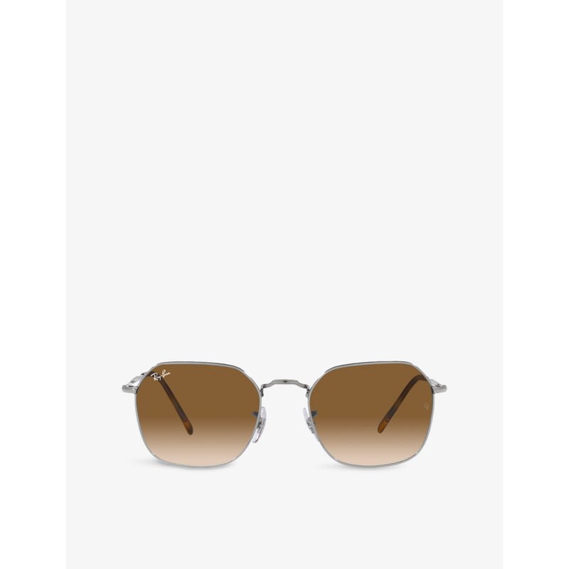 Ray-Ban RB3694 Jim hexagonal metal sunglasses, imported from the UK
