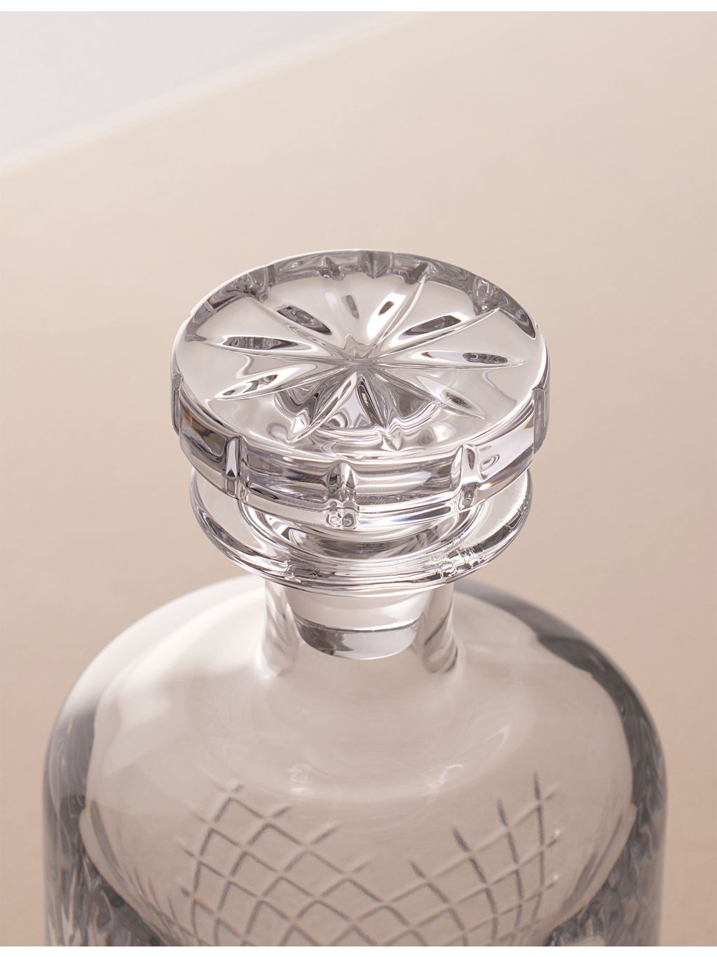 Soho Home crystal decanter Barwell diamond-cut large 750ml, UK version