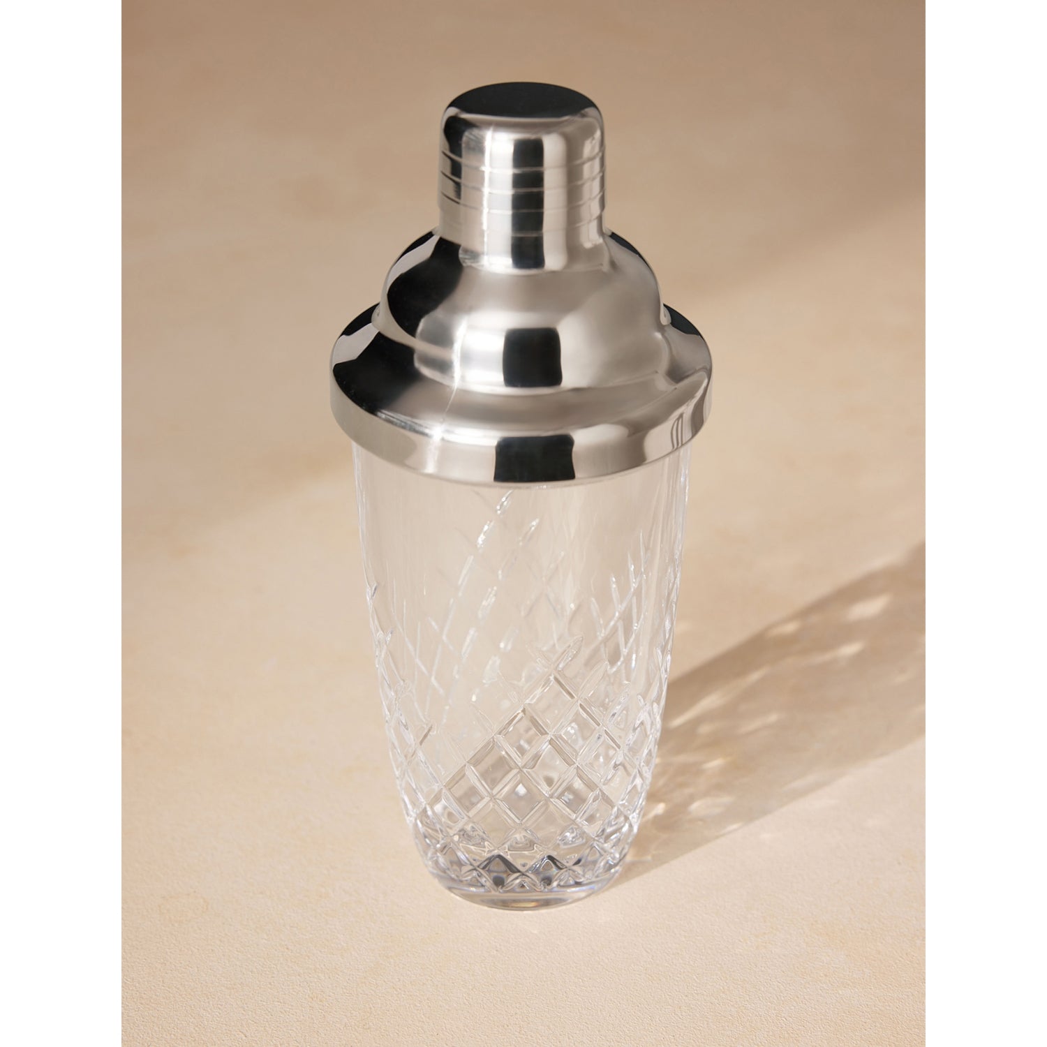 Soho Home Barwell diamond-cut crystal Martini shaker 16cm (British brand)