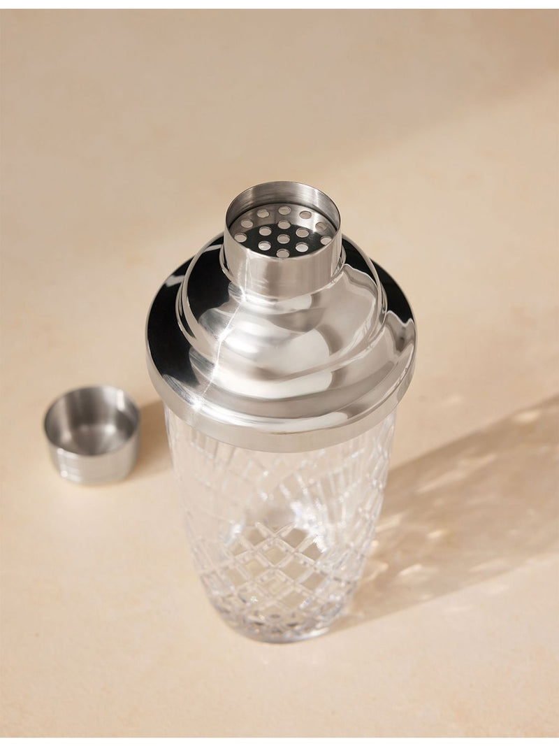 Soho Home Barwell diamond-cut crystal Martini shaker 16cm (British brand)