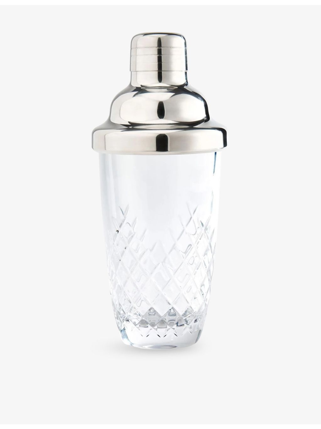 Soho Home Barwell diamond-cut crystal Martini shaker 16cm (British brand)