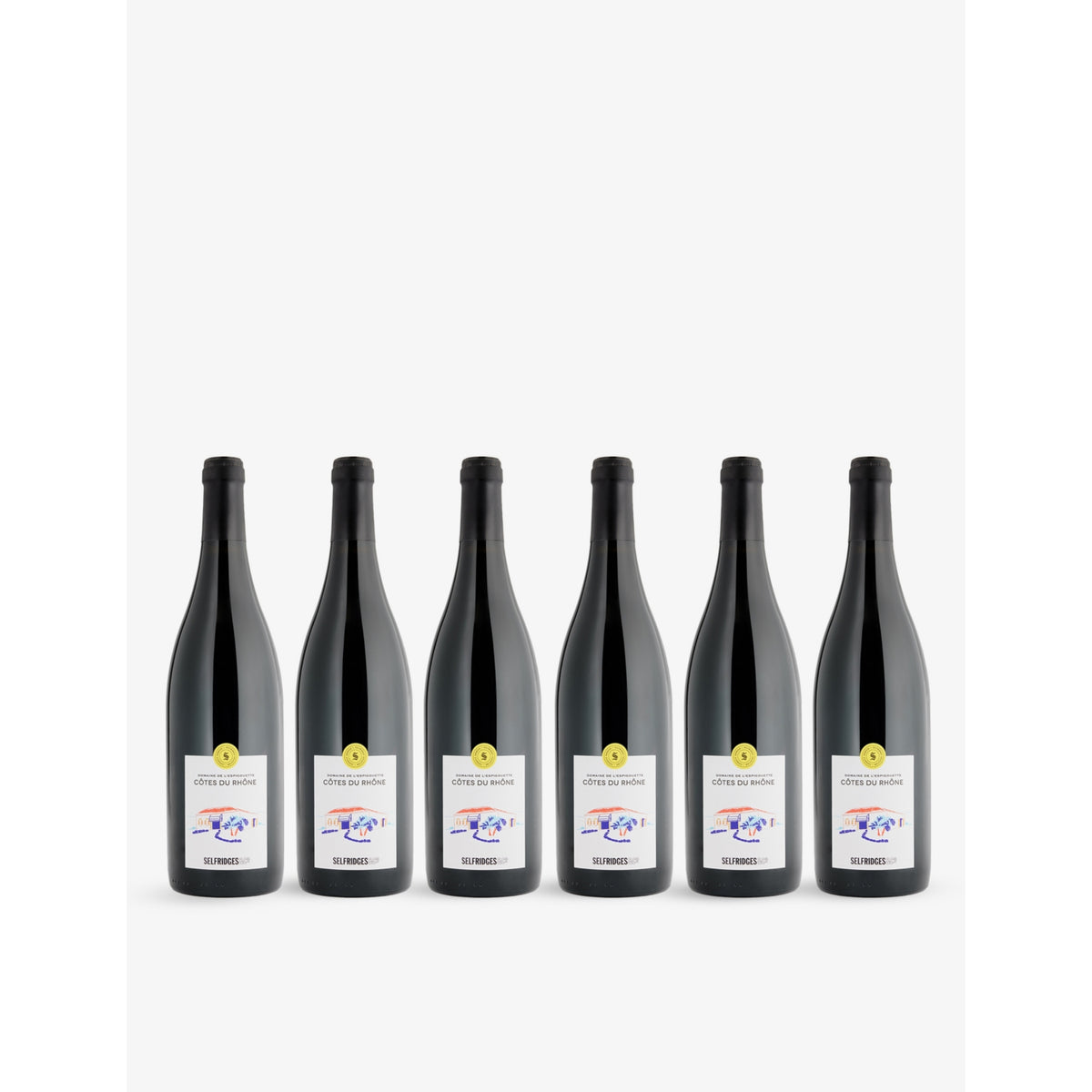Selfridges Selection Côtes du Rhône red wine 6x750ml - British product