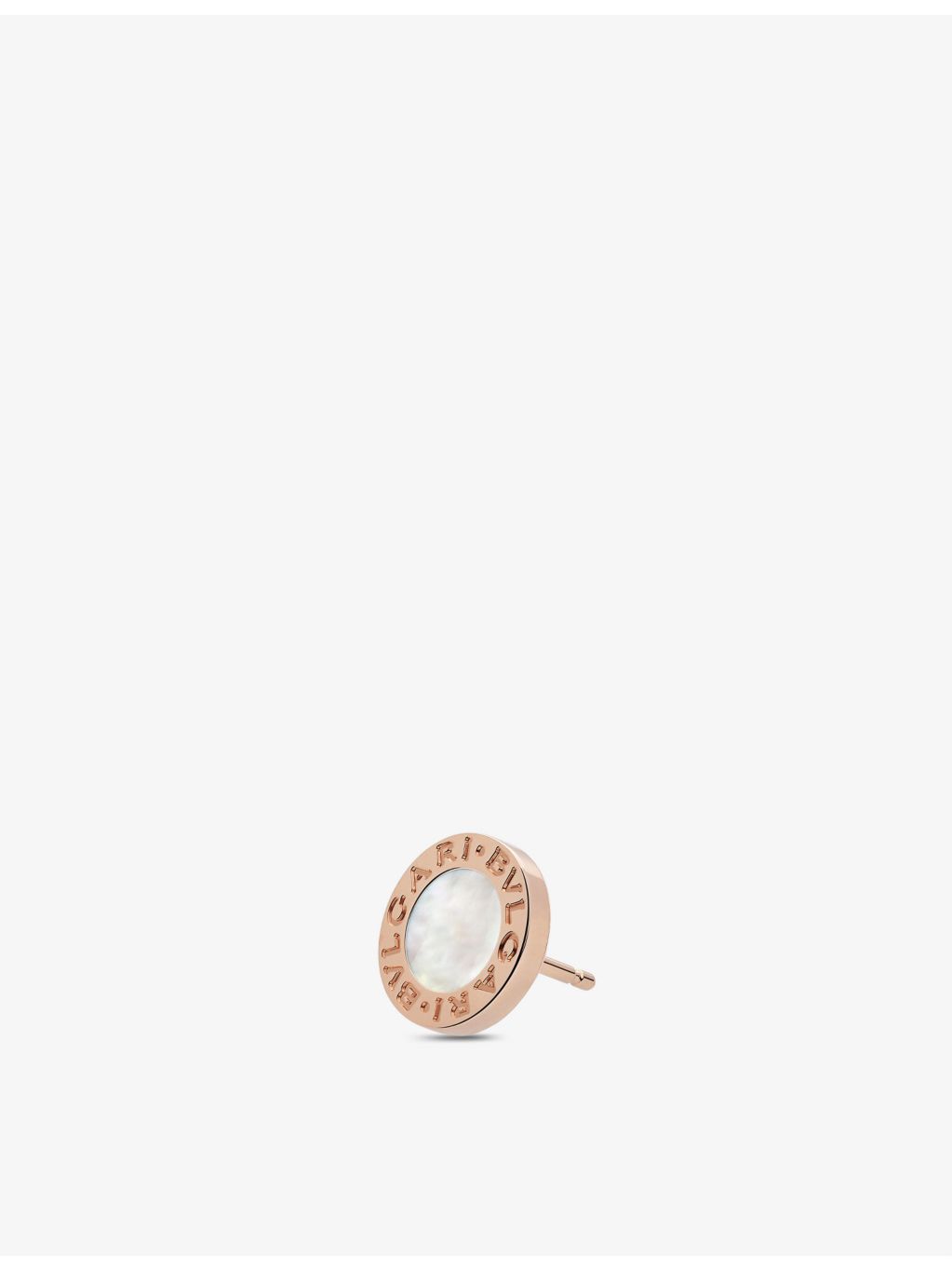 Bvlgari 18ct rose gold mother of pearl stud earring - British product