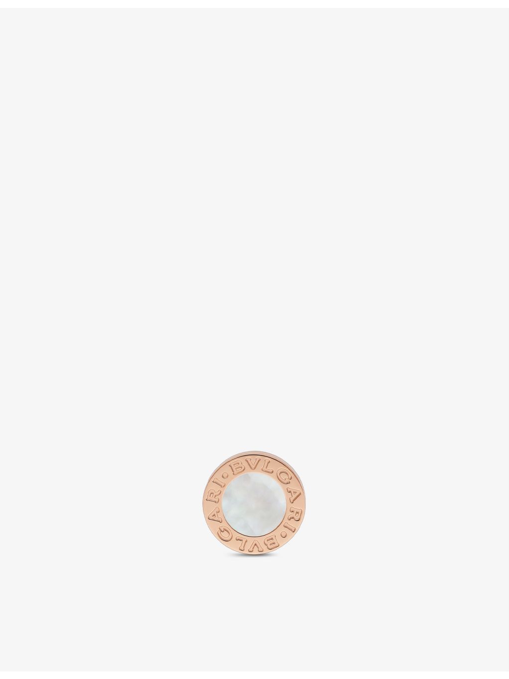 Bvlgari 18ct rose gold mother of pearl stud earring - British product