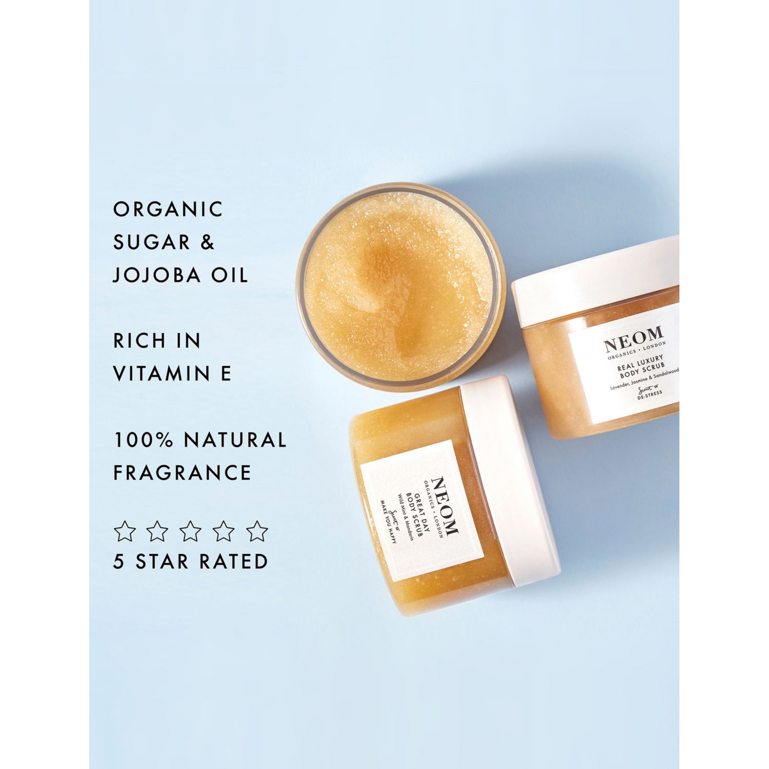 NEOM Real Luxury body scrub 350g, imported from the UK