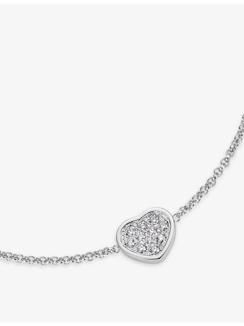 Chopard My Happy Hearts diamond bracelet 18ct white gold 0.12ct (British brand)
