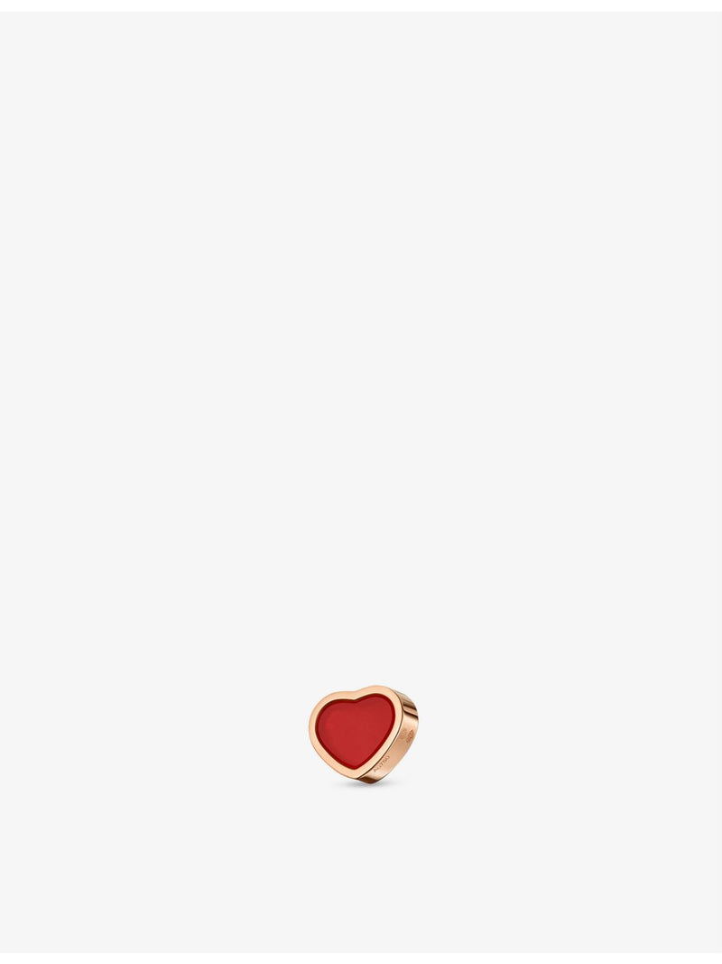 Chopard rose gold and carnelian heart stud earring (British brand)