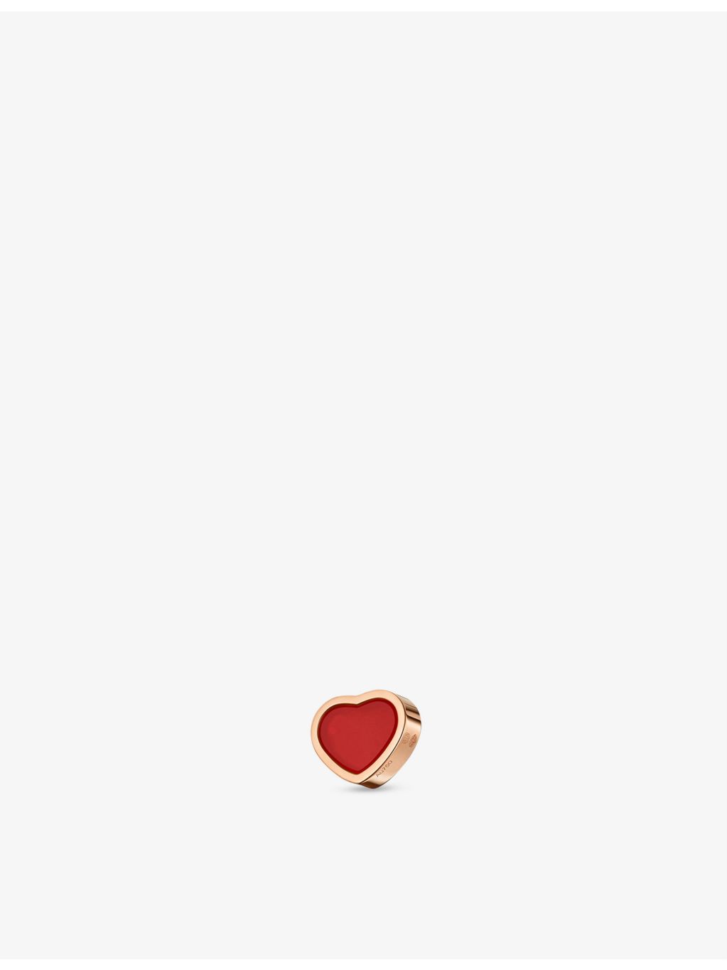 Chopard rose gold and carnelian heart stud earring (British brand)