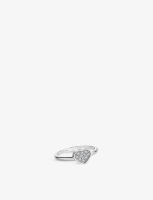 Chopard Happy Hearts 18ct White Gold and 0.11ct Brilliant-Cut Diamond Ring
