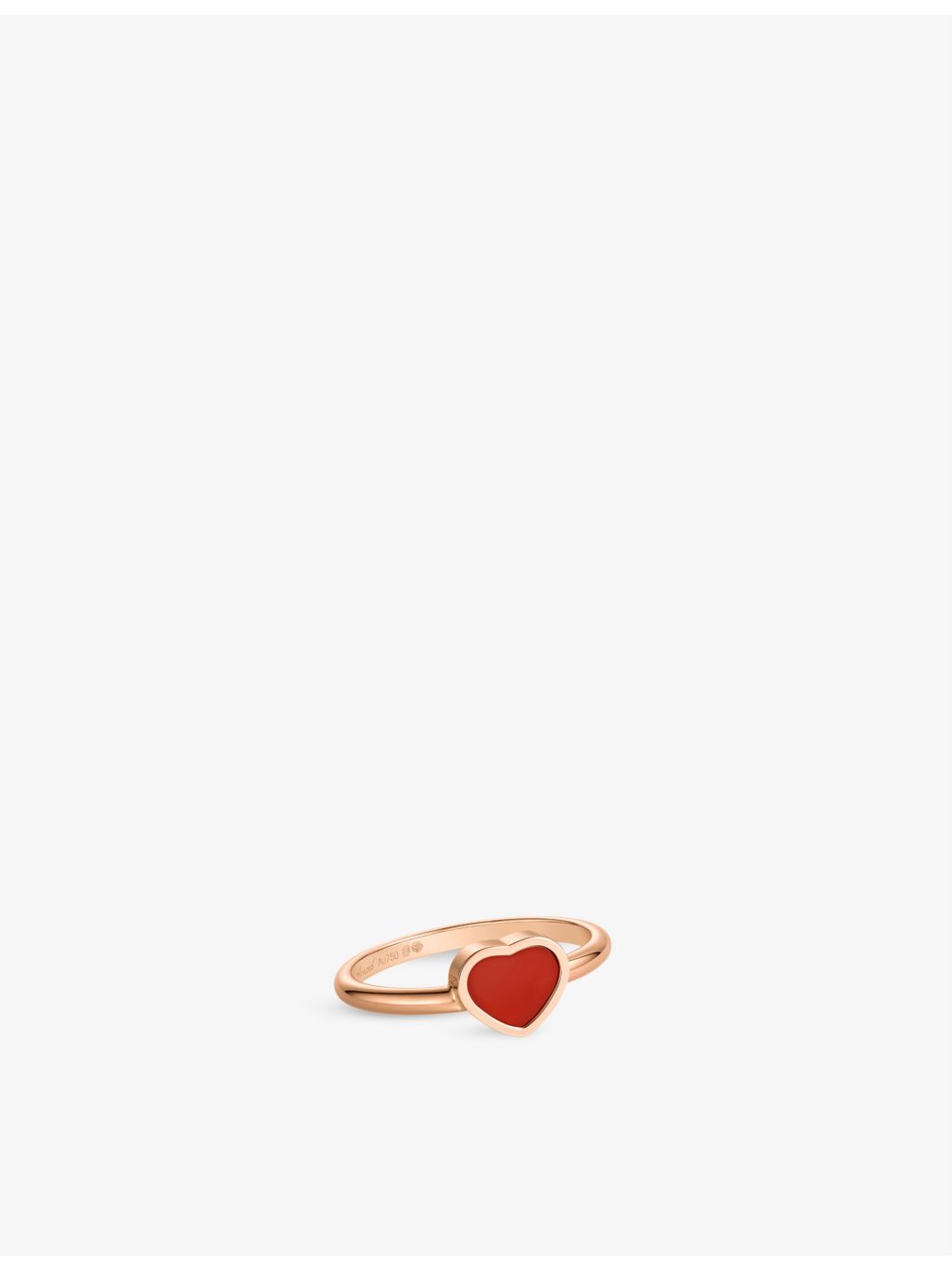 Chopard My Happy Hearts rose-gold carnelian ring, UK version