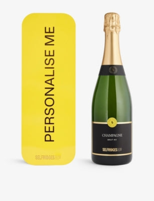 Selfridges personalised champagne tin with Brut NV 750ml, imported from the UK