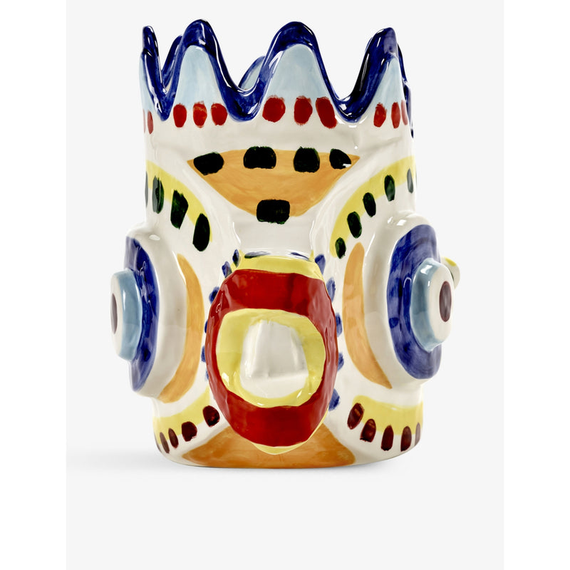 Ottolenghi Sicily stoneware vase 28cm - British product