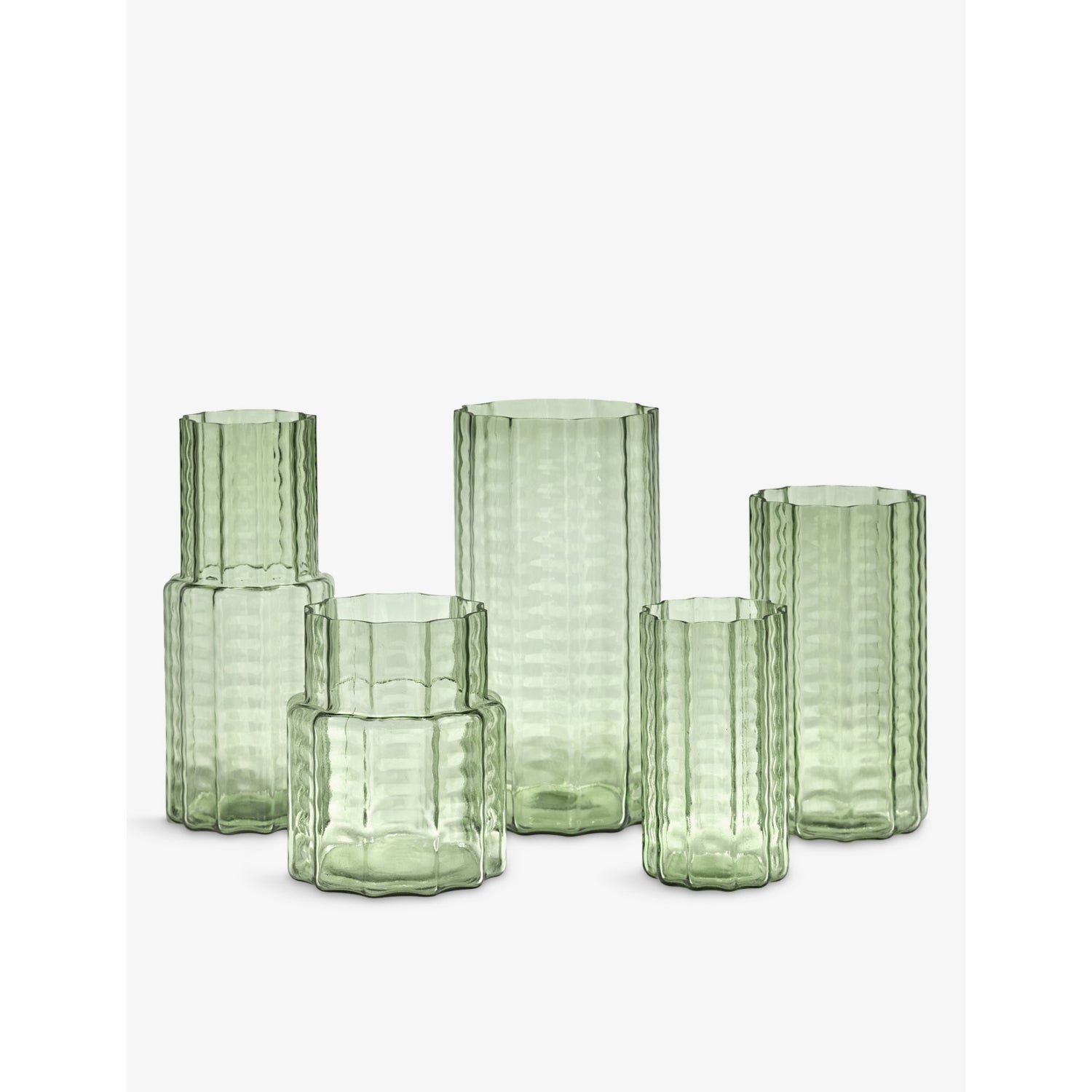 Serax Wave glass vase 21cm height, imported from the UK