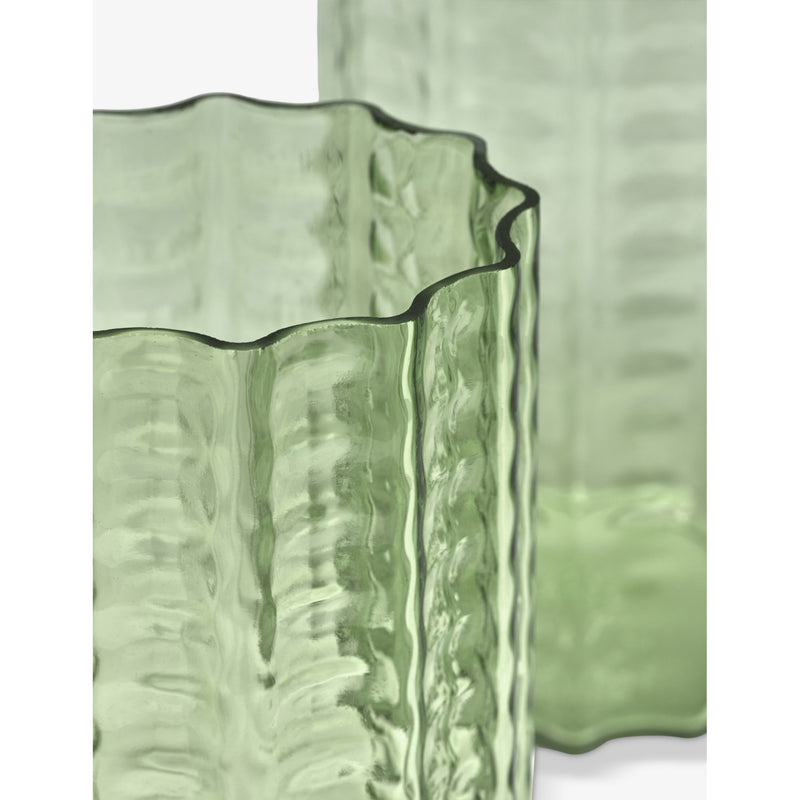 Serax Wave glass vase 28cm, textured mouthblown design, UK version